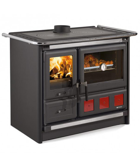 NORDICA - Cuisinière à bois ROSAXXL5.0ACIERNOIRANTHRA