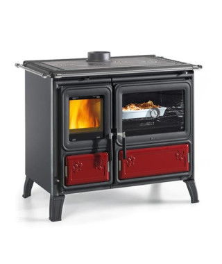 NORDICA - Cuisinière à bois MILLY BORDEAUX