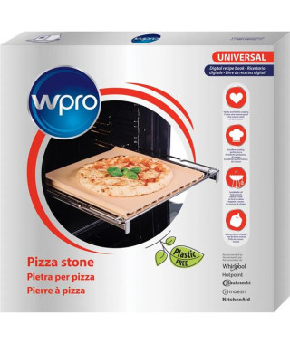WPRO - Pierre à pizza : contient une plaque en terre cuite, une pelle d'enfour