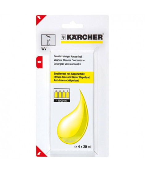 KARCHER - Détergent concentré pour surfaces vitrées 4 x 20 ml - 6.295-302.0