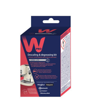 WPRO - Kit de nettoyage Express O² : 4 sachets détartrants + 4 sachets dégrais