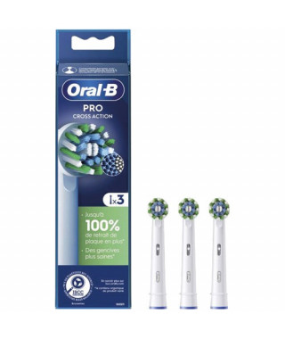 BRAUN - Lot de 3 brossettes - Cross Action - CROSSACTIONX3