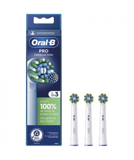 BRAUN - Lot de 3 brossettes - Cross Action - CROSSACTIONX3
