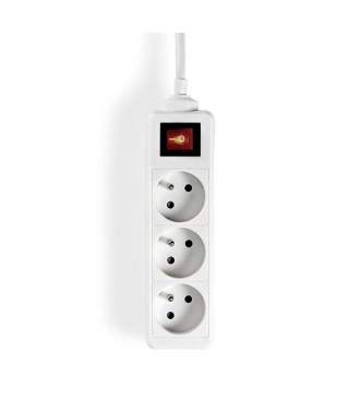 NEDIS - Bloc 3 prises avec interrupteur - EXSO315E2WT