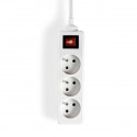 NEDIS - Bloc 3 prises avec interrupteur - EXSO315E2WT