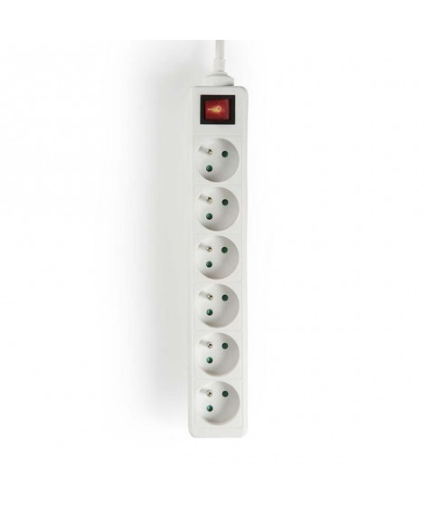 NEDIS - Bloc 6 prises avec interrupteur - EXSO615E2WT