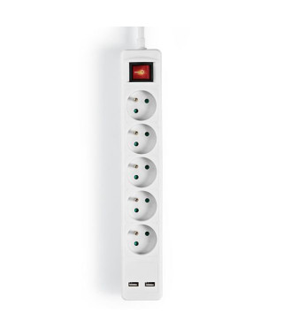 NEDIS - Bloc 5 prises avec interrupteur - EXSO515UESWT