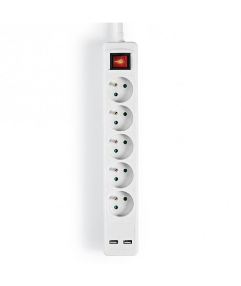 NEDIS - Bloc 5 prises avec interrupteur - EXSO515UESWT