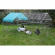 KERBL Enclos extérieur zingué avec bâche pour petits animaux - 220x103x103cm