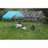 KERBL Enclos extérieur zingué avec bâche pour petits animaux - 220x103x103cm