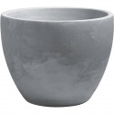 EDA Bac a Arbustes PALMEA Rond 98 L - avec Roulettes - Double Paroi - Réserve d'Eau Intégrée - Ø 70 x 55 cm - Gris