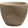 EDA Bac a Arbustes PALMEA Rond 98 L - avec Roulettes - Double Paroi - Réserve d'Eau Intégrée - Ø 70 x 55 cm - Taupe
