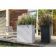 Pot de fleur LECHUZA Canto Stone 80 Wide - kit complet, blanc quartz