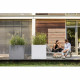 Pot de fleur LECHUZA Canto Stone 80 Wide - kit complet, blanc quartz