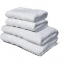 Lot de 4 serviettes - LOVELY HOME - 2 Serviettes 50 x 100 cm + 2 Draps de douche 70 x 140 cm - Blanc