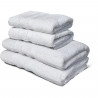 Lot de 4 serviettes - LOVELY HOME - 2 Serviettes 50 x 100 cm + 2 Draps de douche 70 x 140 cm - Blanc