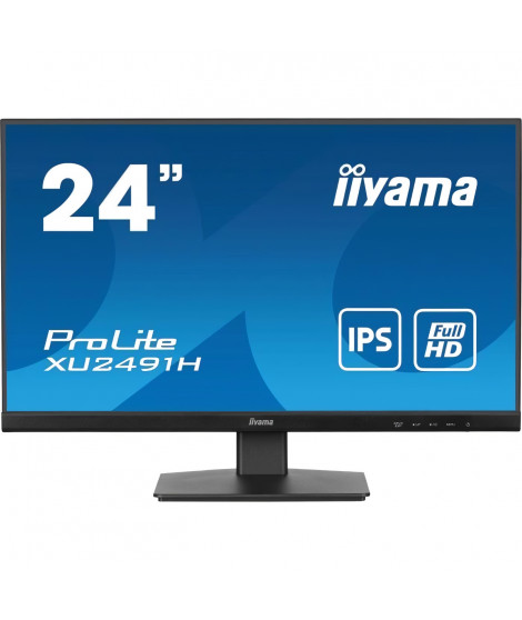 Écran PC - IIYAMA - XU2491H-B1 - 23,8 FHD - IPS - 100Hz - 0,5ms - HDMI/DP - VESA 100x100 - Noir