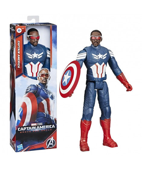 Marvel Studios Captain America Brave New World Titan Hero Series, figurine Captain America