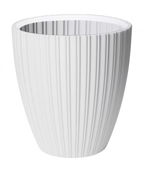 Pot de fleurs - Garden ID - Fancy - 40 x 42 cm - Pour jardin, balcons ou intérieurs - Blanc
