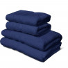 Lot de 4 serviettes - LOVELY HOME - 2 Serviettes 50 x 100 cm + 2 Draps de douche 70 x 140 cm - Bleu marine