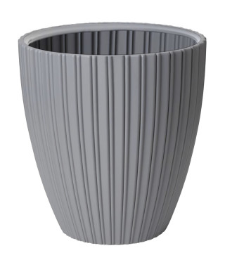 Pot de fleurs - Garden ID - Fancy - 40 x 42 cm - Pour jardin, balcons ou intérieurs - Gris clair