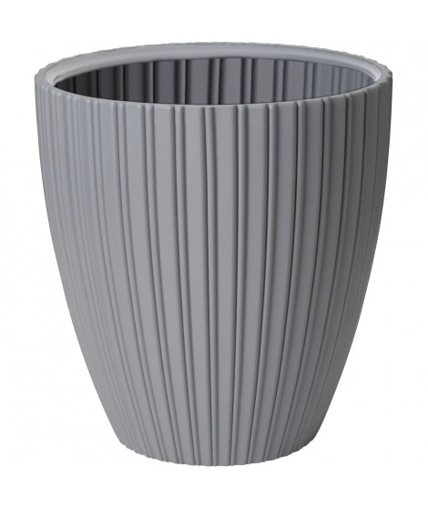 Pot de fleurs - Garden ID - Fancy - 40 x 42 cm - Pour jardin, balcons ou intérieurs - Gris clair