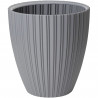 Pot de fleurs - Garden ID - Fancy - 40 x 42 cm - Pour jardin, balcons ou intérieurs - Gris clair