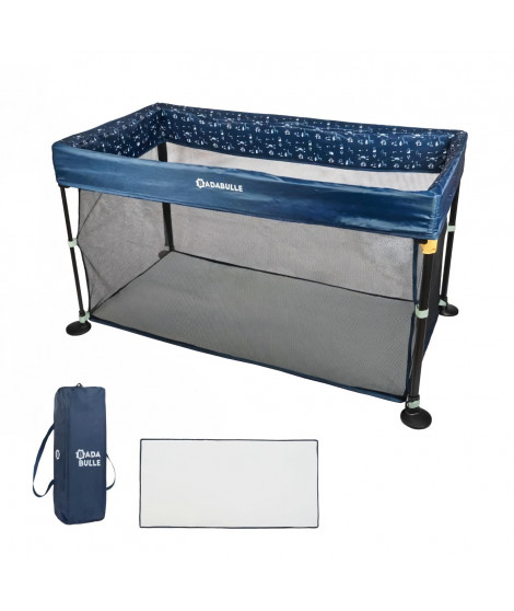 Badabulle Lit Parapluie Easy Clip - Facile a plier et déplier - Lit Léger et Compact avec Sac de transport inclus - Matelas i…