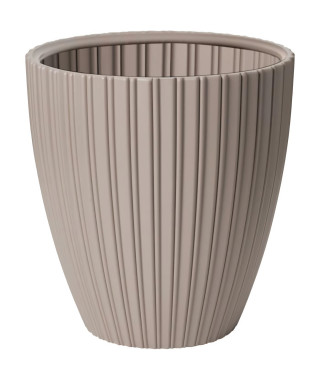 Pot de fleurs - Garden ID - Fancy - 40 x 42 cm - Pour jardin, balcons ou intérieurs - Taupe