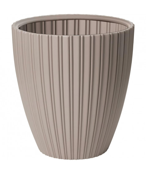 Pot de fleurs - Garden ID - Fancy - 40 x 42 cm - Pour jardin, balcons ou intérieurs - Taupe