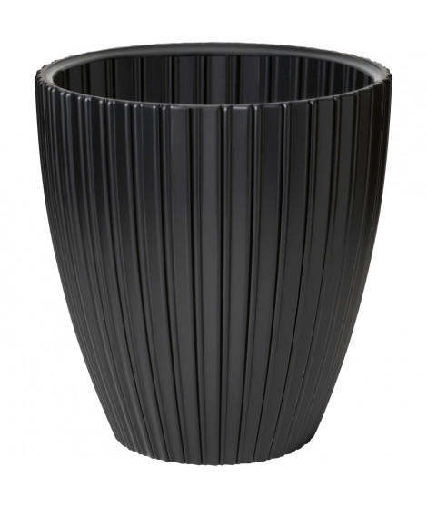 Pot de fleurs - Garden ID - Fancy - 40 x 42 cm - Pour jardin, balcons ou intérieurs - Noir