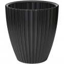 Pot de fleurs - Garden ID - Fancy - 40 x 42 cm - Pour jardin, balcons ou intérieurs - Noir
