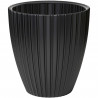 Pot de fleurs - Garden ID - Fancy - 40 x 42 cm - Pour jardin, balcons ou intérieurs - Noir