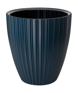 Pot de fleurs - Garden ID - Fancy - 40 x 42 cm - Pour jardin, balcons ou intérieurs - Bleu pétrole