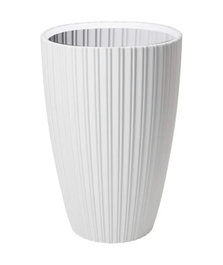Pot de fleurs - Garden ID - Fancy - 40 x 58 cm - Pour jardin, balcons ou intérieurs - Blanc