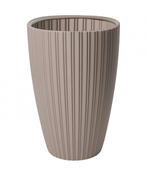 Pot de fleurs - Garden ID - Fancy - 40 x 58 cm - Pour jardin, balcons ou intérieurs - Taupe