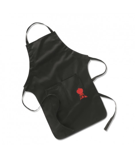 Tablier avec sangle ajustable - WEBER - Noir - Protege vos vetements pendant la cuisson