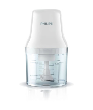 Hachoir éléctrique - PHILIPS - HR1393/00 - 450 W - 0,7 L - 2 lames - Blanc
