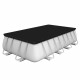 Kit Piscine hors sol tubulaire BESTWAY Power Steel- 488 x 244 x 122 cm - Rectangulaire (Inclus pompe, échelle, diffuseur, bâ…