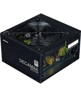 Alimentation PC - ZALMAN - DecaMax 500W - 80+ - Non modulaire - Ventilateur 120mm - Noir