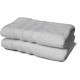 Lot de 2 serviettes - LOVELY HOME - 2 Draps de douche 70 x 140 cm - Gris clair