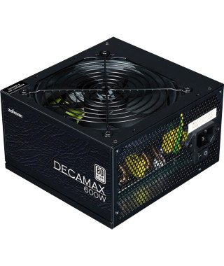 Alimentation PC - ZALMAN - DecaMax 600W - 80+ - Non modulaire - Ventilateur 120mm - Noir