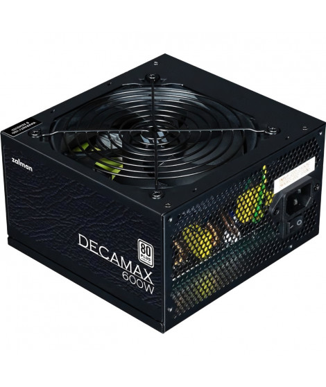Alimentation PC - ZALMAN - DecaMax 600W - 80+ - Non modulaire - Ventilateur 120mm - Noir