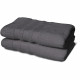 Lot de 2 serviettes - LOVELY HOME - 2 Draps de douche 70 x 140 cm - Gris anthracite