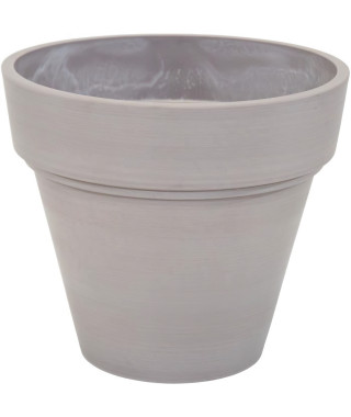 Pot - MEGA COLLECTIONS - Ecostone Planter - Ø 35 cm - H 30 cm - Taupe