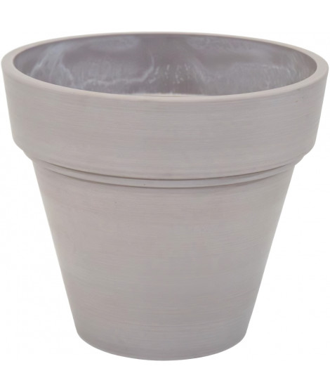 Pot - MEGA COLLECTIONS - Ecostone Planter - Ø 35 cm - H 30 cm - Taupe
