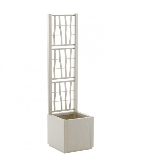 Bac a fleur - ETHICA - Craie - Carré avec treillis - 38 L - STEFANPLAST