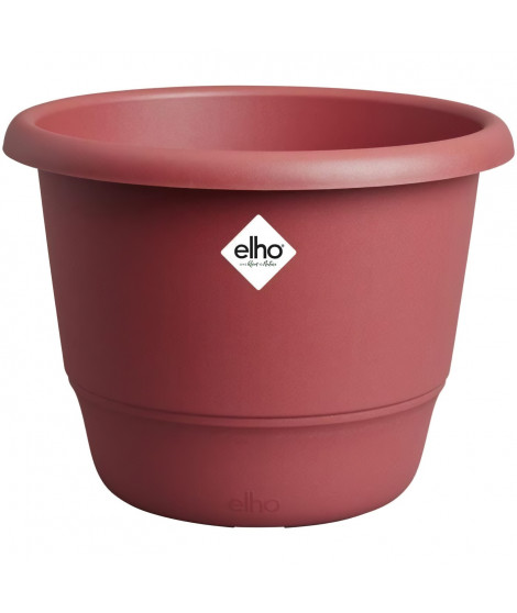 Pot de fleurs - ELHO - Amiga Rond 40 - Rouge - Ø 39 x H 29 cm - Extérieur - 100% recyclé