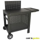 Desserte COOK'IN GARDEN REVA 110 PREMIUM - 100% métal - Surface de travail (L.108 x l.55 cm) - 1 tablette basse, 1 jupe, 1 cr…