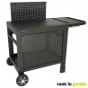 Desserte COOK'IN GARDEN REVA 110 PREMIUM - 100% métal - Surface de travail (L.108 x l.55 cm) - 1 tablette basse, 1 jupe, 1 cr…